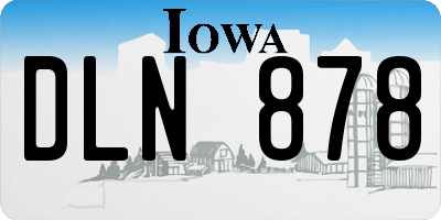 IA license plate DLN878