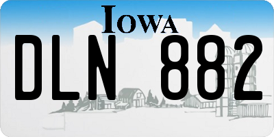 IA license plate DLN882