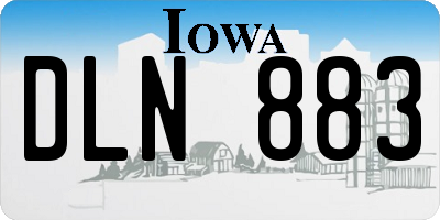 IA license plate DLN883