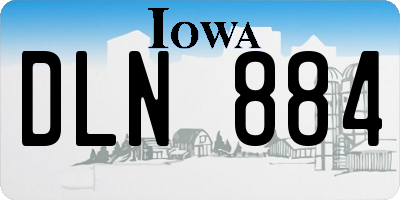 IA license plate DLN884