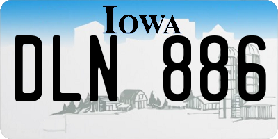 IA license plate DLN886
