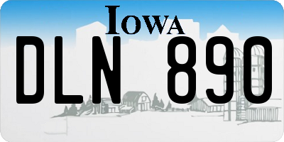 IA license plate DLN890