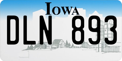 IA license plate DLN893