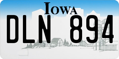 IA license plate DLN894