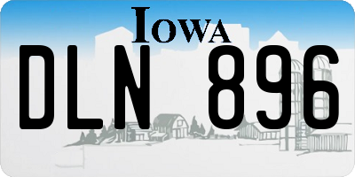 IA license plate DLN896