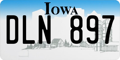 IA license plate DLN897