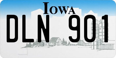 IA license plate DLN901