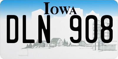 IA license plate DLN908