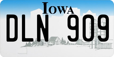 IA license plate DLN909