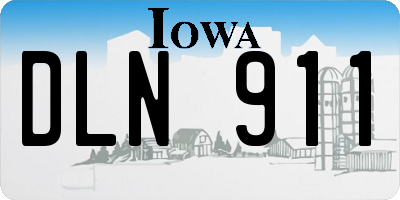 IA license plate DLN911