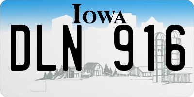IA license plate DLN916