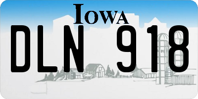 IA license plate DLN918