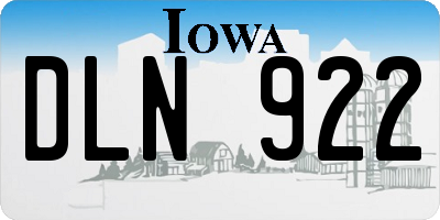 IA license plate DLN922