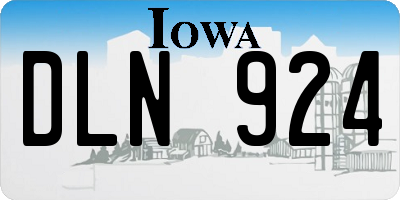 IA license plate DLN924