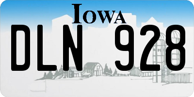 IA license plate DLN928