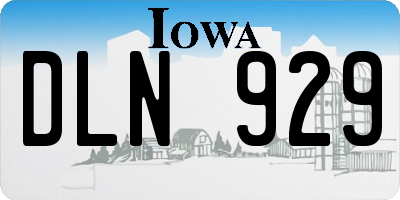 IA license plate DLN929