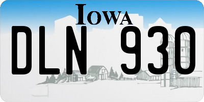 IA license plate DLN930