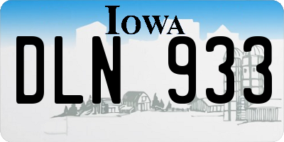 IA license plate DLN933