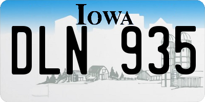 IA license plate DLN935