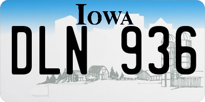 IA license plate DLN936