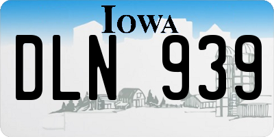 IA license plate DLN939