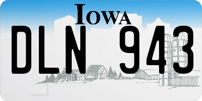 IA license plate DLN943