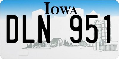 IA license plate DLN951