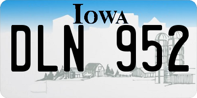 IA license plate DLN952