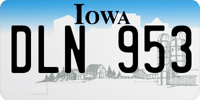 IA license plate DLN953