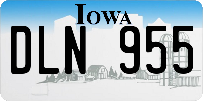 IA license plate DLN955
