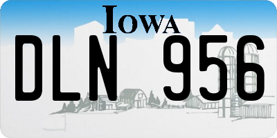 IA license plate DLN956