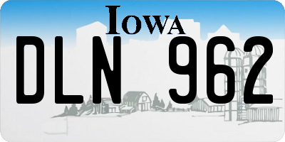 IA license plate DLN962