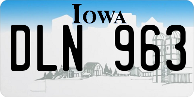 IA license plate DLN963