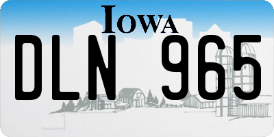 IA license plate DLN965