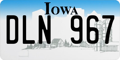 IA license plate DLN967