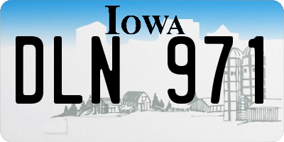 IA license plate DLN971