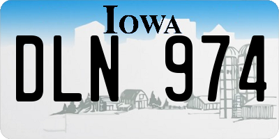 IA license plate DLN974