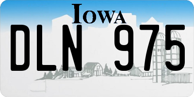 IA license plate DLN975