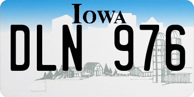 IA license plate DLN976