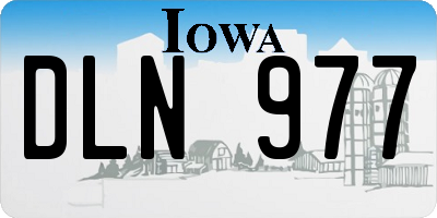 IA license plate DLN977