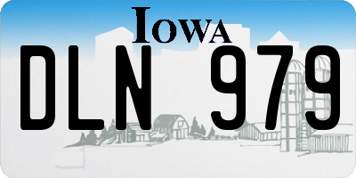 IA license plate DLN979