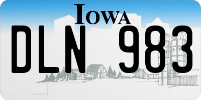 IA license plate DLN983