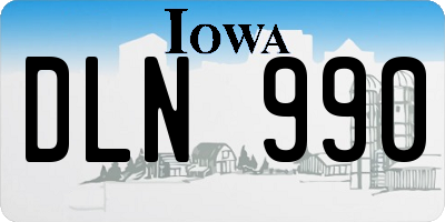 IA license plate DLN990