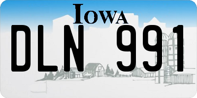 IA license plate DLN991