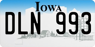 IA license plate DLN993