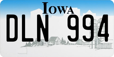 IA license plate DLN994