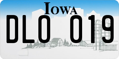 IA license plate DLO019