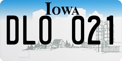 IA license plate DLO021