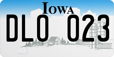 IA license plate DLO023