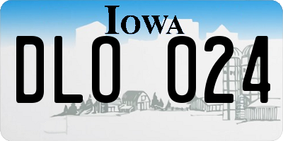 IA license plate DLO024